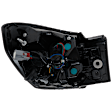 Passenger Side, Outer Tail Light, with Bulb, Halogen, Mounts On Body, CAPA CERTIFIED