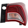 Passenger Side, Outer Tail Light, with Bulb, Halogen/LED Combo, Mounts On Body, CAPA CERTIFIED