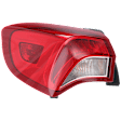 Driver Side, Outer Tail Light, with Bulb, Halogen/LED Combo, Mounts On Body, CAPA CERTIFIED