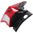 Driver Side, Outer Tail Light, with Bulb, Halogen/LED Combo, Mounts On Body, CAPA CERTIFIED