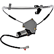 741-745 Sedan Rear, Passenger Side OE Solutions Series Power Window Regulator, With Motor
