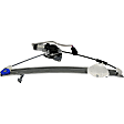 751-754 Rear, Passenger Side OE Solutions Series Power Window Regulator, With Motor
