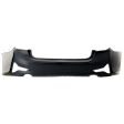 Rear Primed Bumper Cover, Sport Line, For Models without M Sport Package and Park Distance Control Sensor Holes, Sedan
