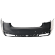 Rear Primed Bumper Cover, For Models without M Package, with Park Assist System