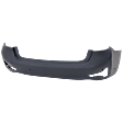 Rear Primed Bumper Cover, Luxury Line, For Models with Park Distance Censor Holes and Park Assist Sensor Holes, Sedan, CAPA Certified