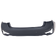 Rear Primed Bumper Cover, Luxury Line, For Models with Park Distance Censor Holes and Park Assist Sensor Holes, Sedan, CAPA Certified
