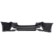 Rear Primed Bumper Cover, Luxury Line, For Models with Park Distance Censor Holes and Park Assist Sensor Holes, Sedan, CAPA Certified