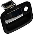 760-5403 Front, Driver Side Chrome Lever with Black Bezel Exterior Door Handle, Without Key Hole, HD Solutions Series
