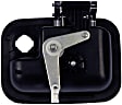 760-5403 Front, Driver Side Chrome Lever with Black Bezel Exterior Door Handle, Without Key Hole, HD Solutions Series
