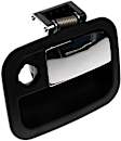 760-5408 Front, Passenger Side Chrome Lever with Black Bezel Exterior Door Handle, Without Key Hole, HD Solutions Series