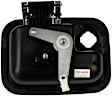 760-5408 Front, Passenger Side Chrome Lever with Black Bezel Exterior Door Handle, Without Key Hole, HD Solutions Series