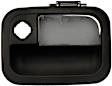 760-5408 Front, Passenger Side Chrome Lever with Black Bezel Exterior Door Handle, Without Key Hole, HD Solutions Series