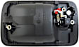 760-5608 Front, Passenger Side Textured Black Exterior Door Handle, Without Key Hole, HD Solutions Series