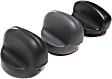 76882 Help Series A/C Control Knob - Black, Plastic, Direct Fit, Set of 3