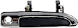 77333 Front, Passenger Side Chrome bezel with black lever Exterior Door Handle, With Key Hole, Help Series