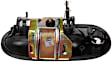 77525 Front, Passenger Side Smooth Black Exterior Door Handle, With Key Hole, Help Series