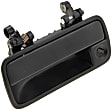 77735 Front, Driver Side Smooth Black Exterior Door Handle, With Key Hole, Help Series