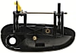 79384 Front, Driver Side Smooth Black Exterior Door Handle, With Key Hole, Help Series