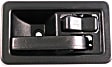 79541 Front, Passenger Side Textured Black Interior Door Handle, With door lock button, Help Series