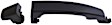 79802 Black Exterior Door Handle, Without Key Hole, Help Series