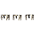 800-008 Metal Fuel Line Retaining Clips - 13 mm, Natural, Steel, Universal, Set of 3