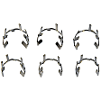 800-017 OE Solutions Series Clips & Fasteners - Natural, Steel, Universal, Set of 6