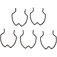 800-807 OE Solutions Series Clips & Fasteners - Natural, Stainless Steel, Direct Fit, Set of 5