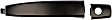 80138 Front, Driver or Passenger Side Smooth Black Exterior Door Handle, With Key Hole, Help Series