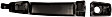 80138 Front, Driver or Passenger Side Smooth Black Exterior Door Handle, With Key Hole, Help Series