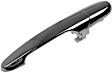 80156 Rear, Driver Side Chrome Exterior Door Handle, Without Key Hole, Help Series