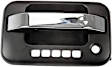 80199 Front, Driver Side Chrome Lever with Black Bezel Exterior Door Handle, With Key Hole, Help Series