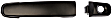 80338 Front, Driver Side Smooth Black Exterior Door Handle, With Key Hole, Help Series