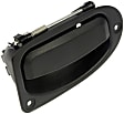 80420 Rear, Passenger Side Textured Black Exterior Door Handle, Without Key Hole, Extended Cab Pickup, Help Series