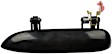 80463 Smooth Black Exterior Door Handle, Without Key Hole, Help Series