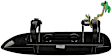 80464 Smooth Black Exterior Door Handle, Without Key Hole, Help Series