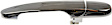 80535 Rear, Driver Side Chrome Exterior Door Handle, Without Key Hole, Help Series