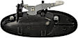 80536 Front, Passenger Side Smooth Black Exterior Door Handle, Without Key Hole, Help Series