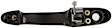 80561 Front, Passenger Side Textured Black Exterior Door Handle, With Key Hole, Help Series