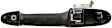 80563 Rear, Passenger Side Textured Black Exterior Door Handle, Without Key Hole, Help Series