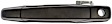 80574 Front, Driver Side Smooth Black Exterior Door Handle, With Key Hole, Help Series