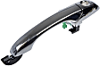 80608 Front, Driver Side Chrome Exterior Door Handle, With Key Hole, Help Series