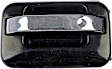 80642 Rear, Driver Side Chrome Lever with Black Bezel Exterior Door Handle, Without Key Hole, Help Series