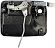 80646 Front, Passenger Side Smooth Black Exterior Door Handle, With Key Hole, Help Series