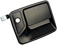 80646 Front, Passenger Side Smooth Black Exterior Door Handle, With Key Hole, Help Series