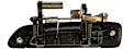 80669 Rear, Passenger Side Smooth Black Exterior Door Handle, Without Key Hole, Help Series