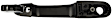 80695 Front, Driver Side Smooth Black Exterior Door Handle, With Key Hole, Help Series