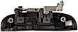 80742 Rear, Passenger Side Smooth Black Exterior Door Handle, Without Key Hole, Help Series