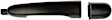 80775 Rear, Driver Side Smooth Black Exterior Door Handle, Without Key Hole, Help Series