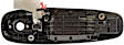 80834 Front, Driver Side Smooth Black Exterior Door Handle, With Key Hole, Help Series