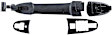 80934 Front, Passenger Side Textured Black Exterior Door Handle, Without Key Hole, Help Series